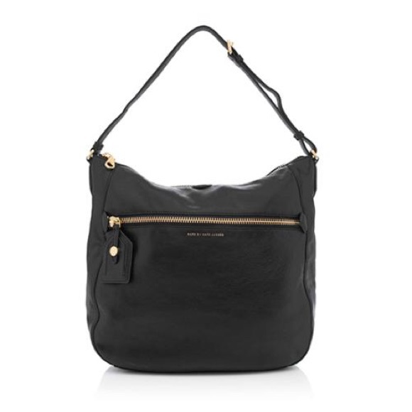 Marc By Marc Jacobs Leather NWOT Globetrotter Wild Willa Hobo Black - Picture 1 of 13